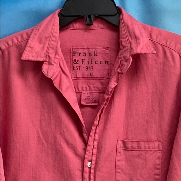 Frank & Eileen Famous Denim MARY Classic Shirtdress Size: L Flamingo - Picture 6 of 16